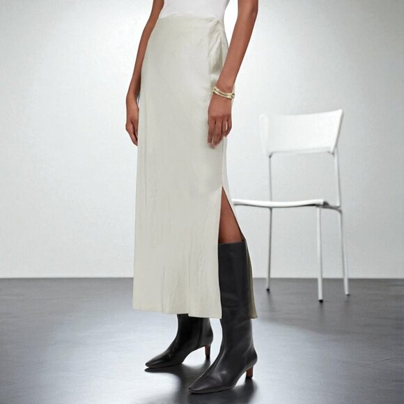 Madewell Satin Maxi Slip Skirt Size 14 - Picture 1 of 14